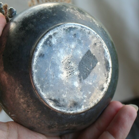 Mini Christmas Tree Pewter Pot Decor Holiday Home Evergreen Cute Rustic Cabin - Picture 11 of 13